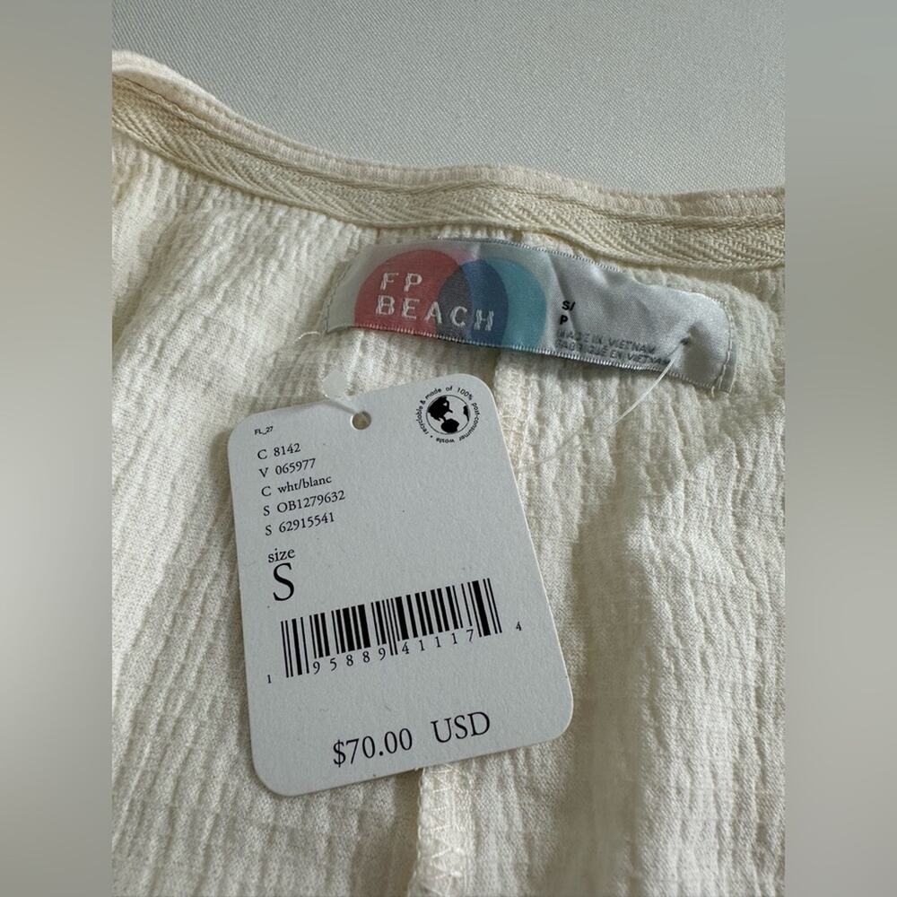 NWT Free People El Mar Mini Dress Size Size Small Color Painted White - Picture 6 of 7
